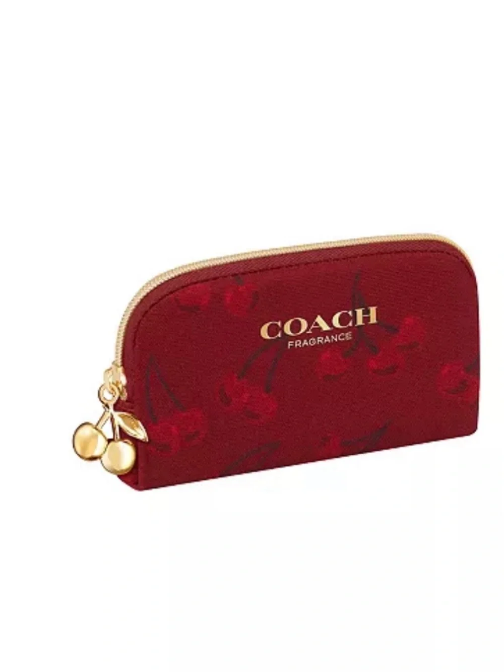 Coach Cherry print cosmetic bag / pouch - Mini sized + FREE GIFT!